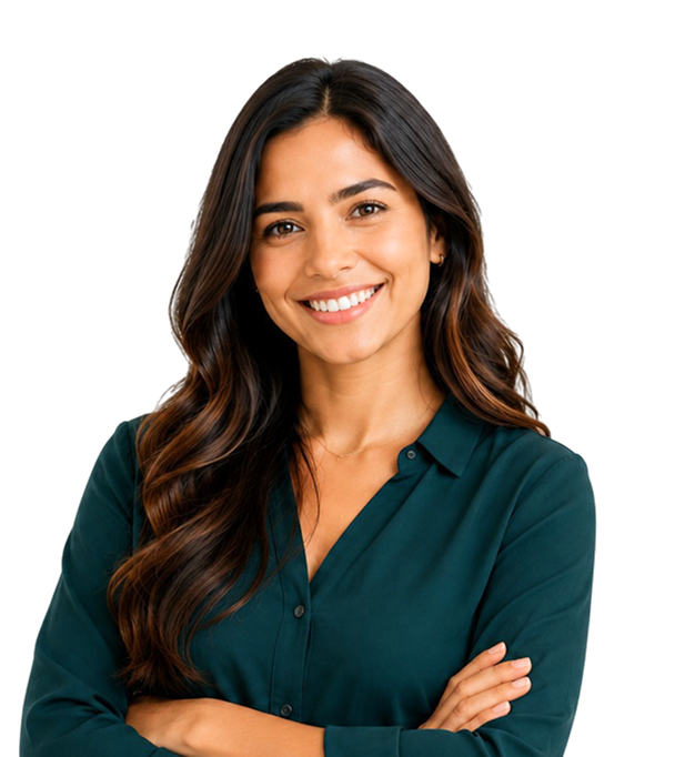 Asesora de MoMentum SÍ sonriendo para atención de contacto